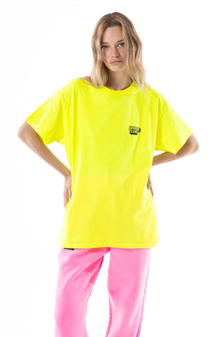 Savage Club Clothing J Girl Graphic Tee  Neon Yellow
