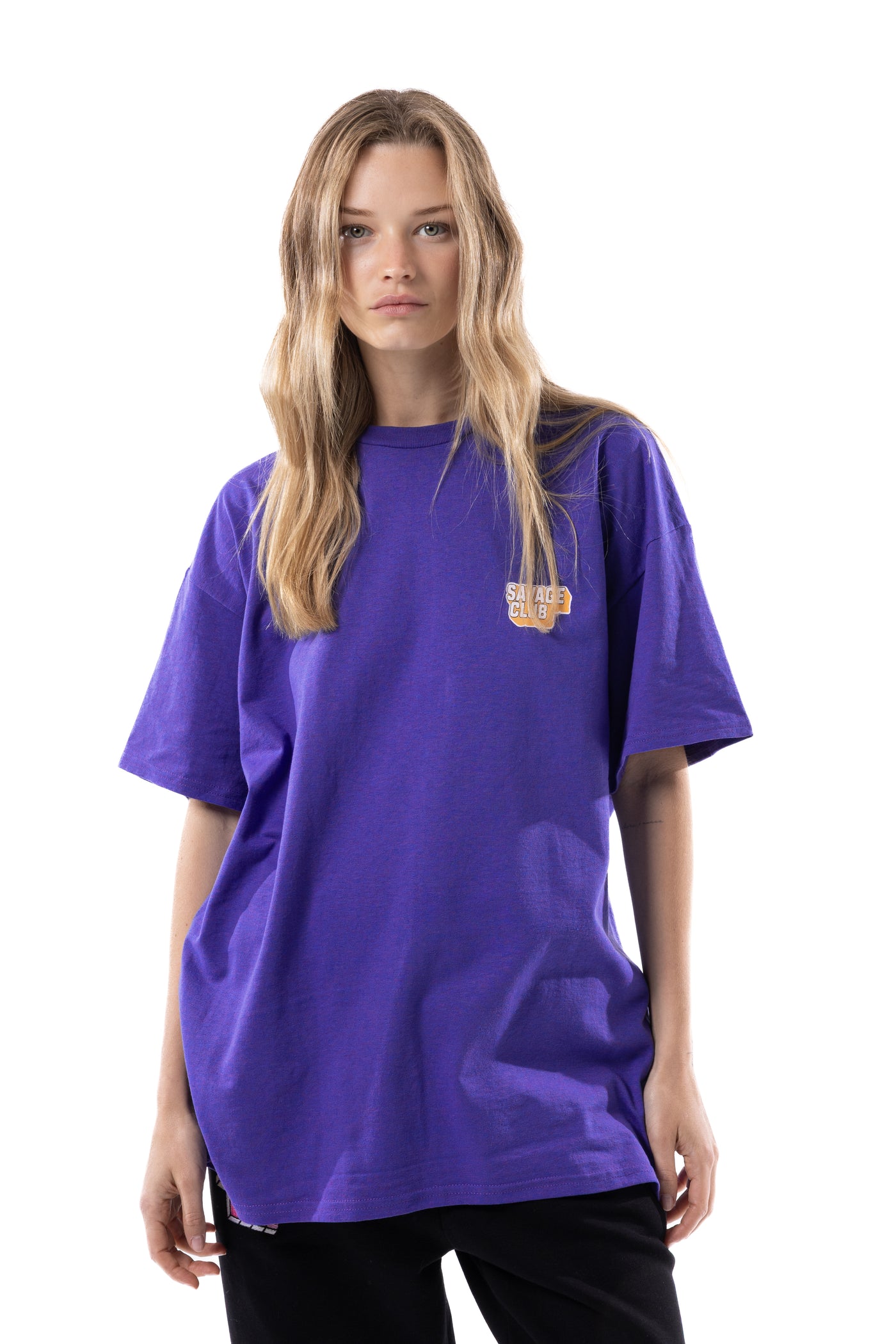 Savage Club Leopard Tee – Deep Purple