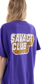 Savage Club Leopard Tee – Deep Purple
