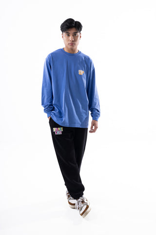 Savage Club Leopard Logo Long Sleeve – Drift Blue