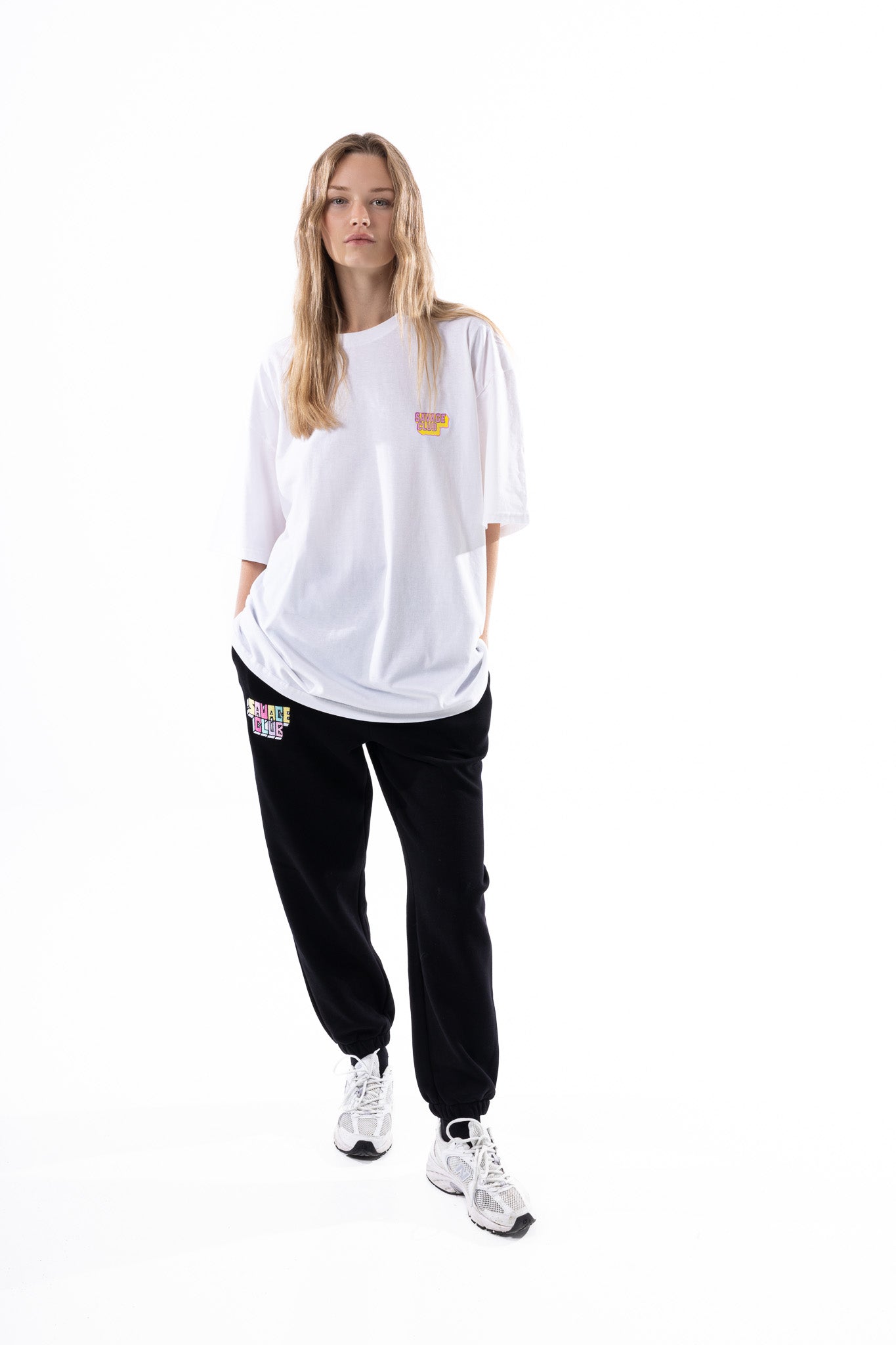 Savage Club Zebra Logo Tee  White
