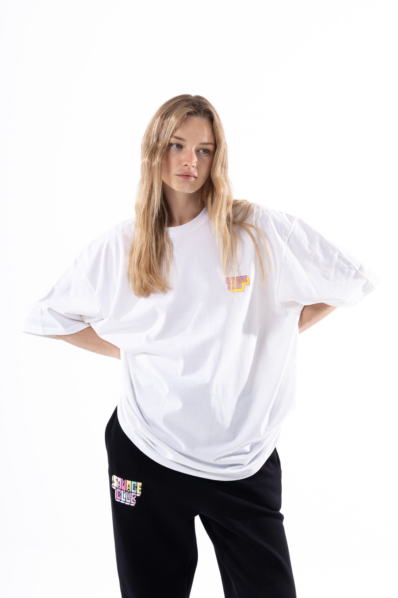 Savage Club Zebra Logo Tee  White