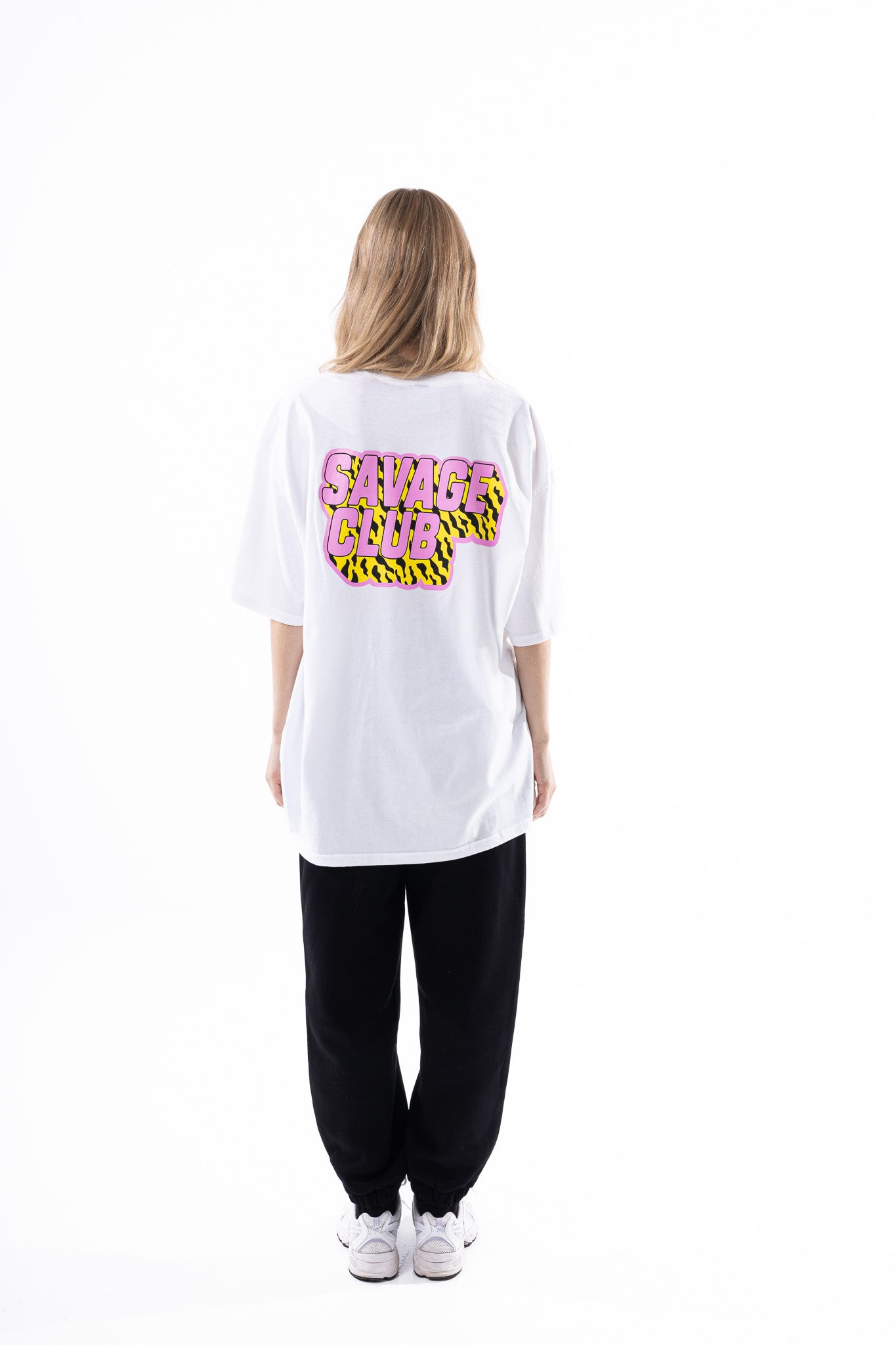 Savage Club Zebra Logo Tee  White
