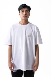 Savage Club Leopard Logo Tee – White