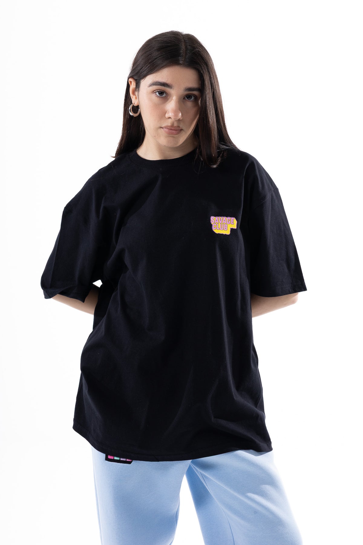 Savage Club Zebra Logo Tee – Electric Pink