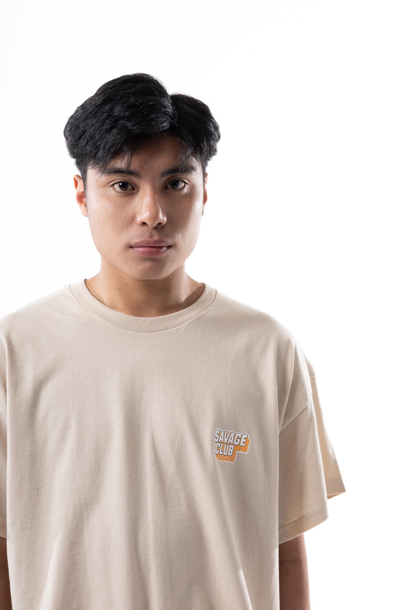 Savage Club Leopard Logo Tee – Sand