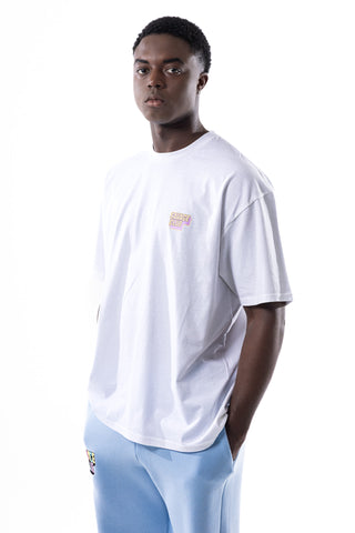 Savage Club Leopard Logo Tee – Purple Cream