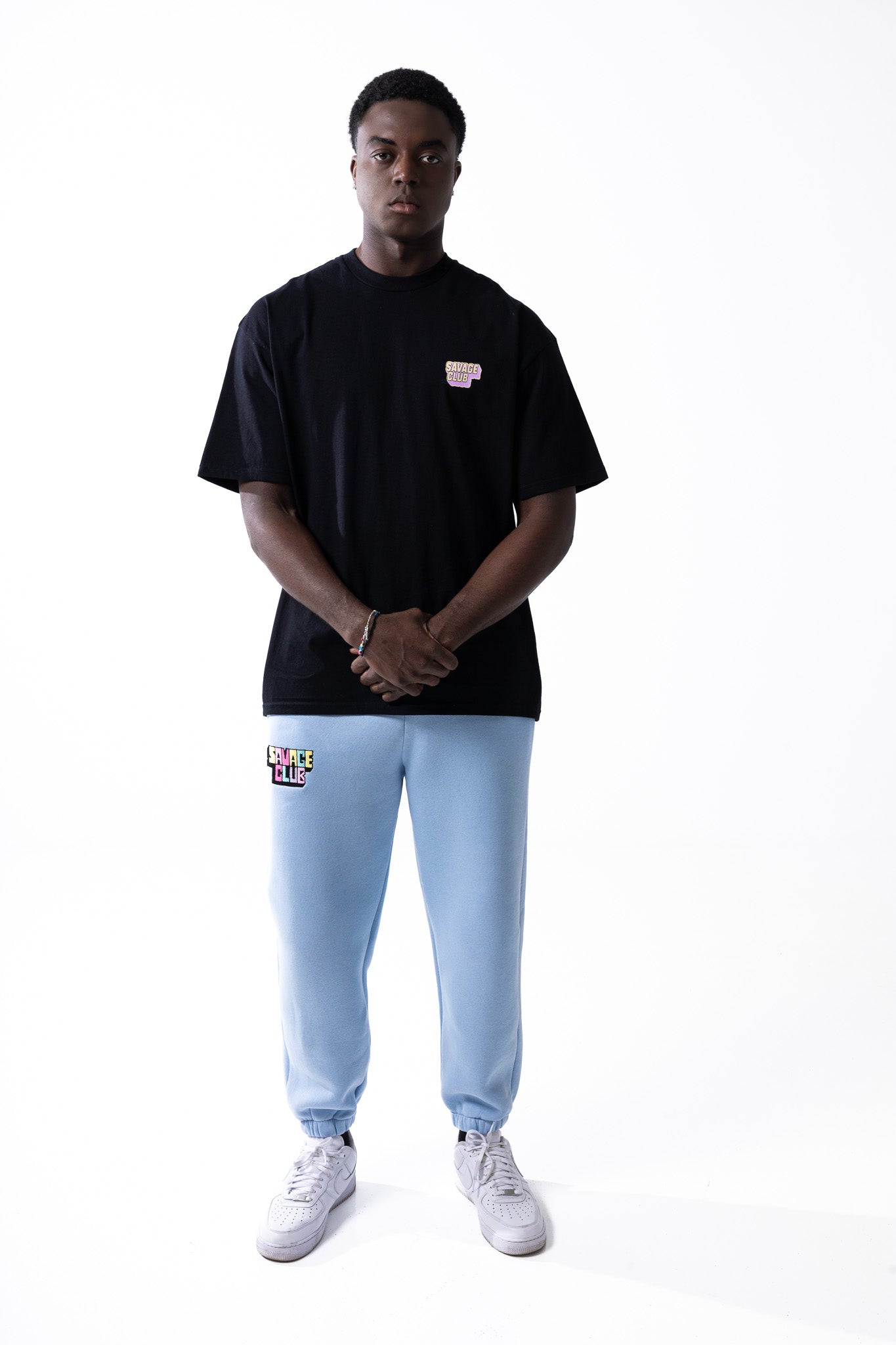 Savage Club Leopard Logo Tee – Black