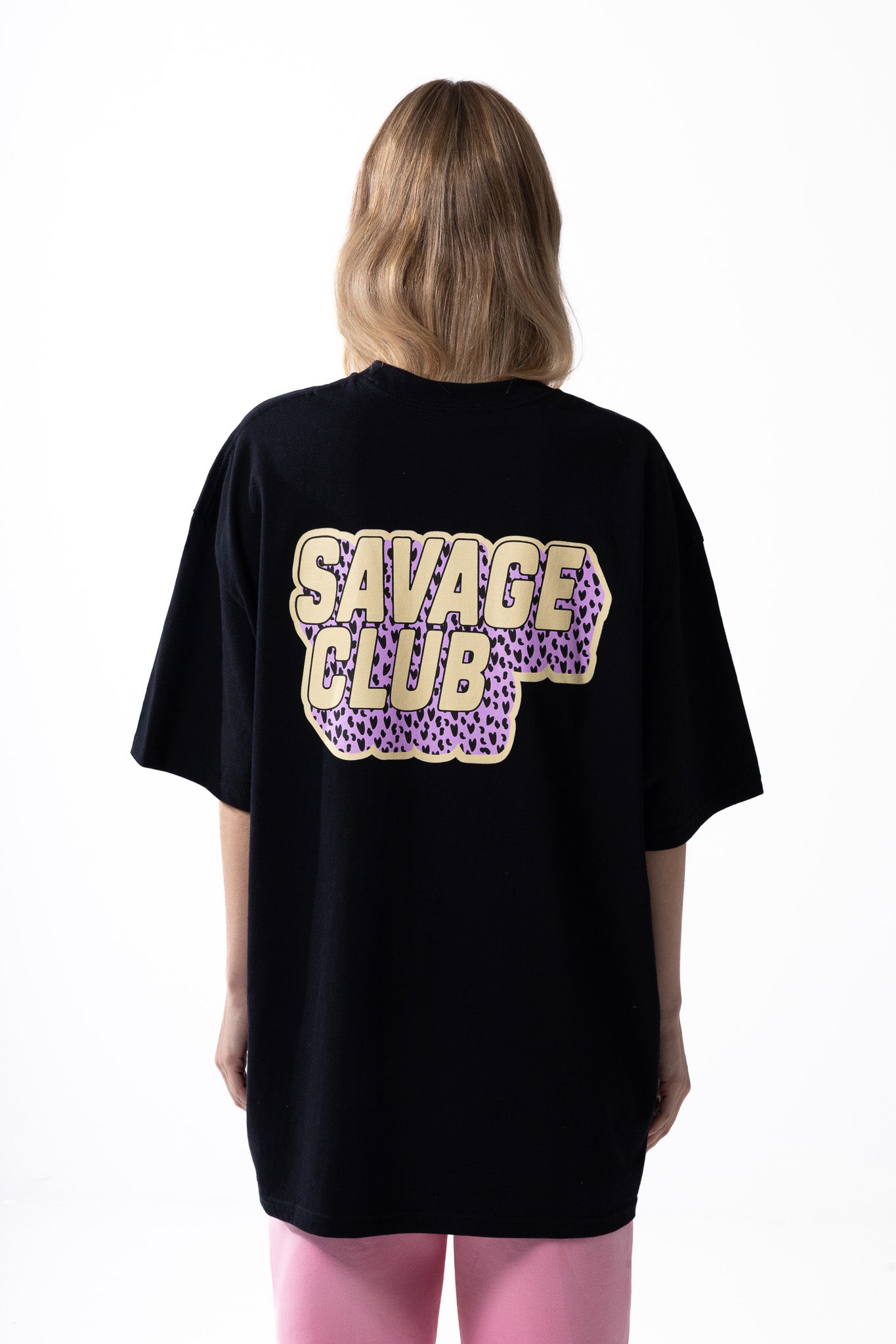 Savage Club Leopard Logo Tee – Black