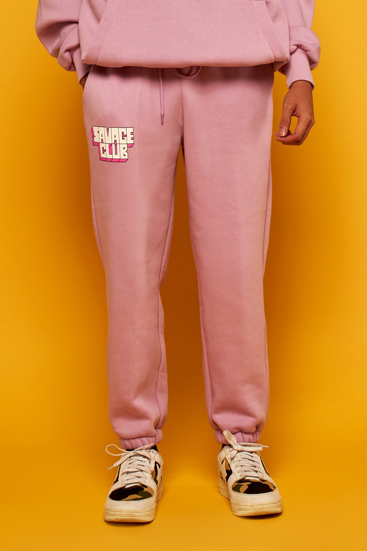 savage club light purple bottom 3d screen print logo