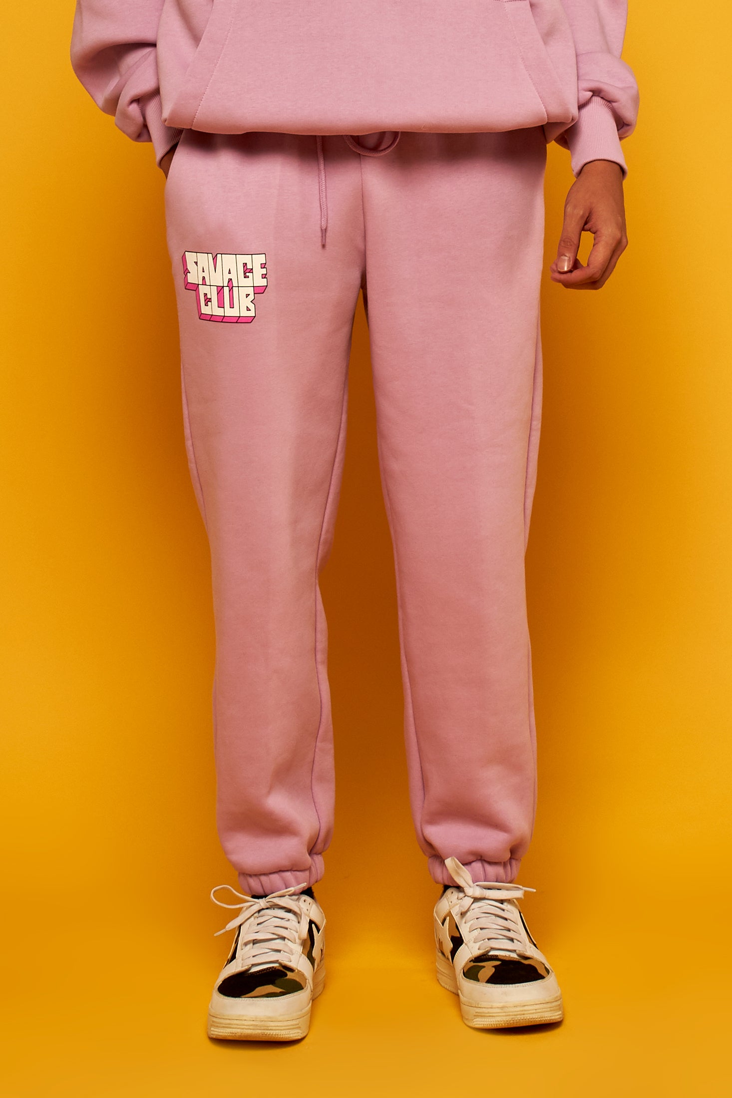 savage club light purple bottom 3d screen print logo
