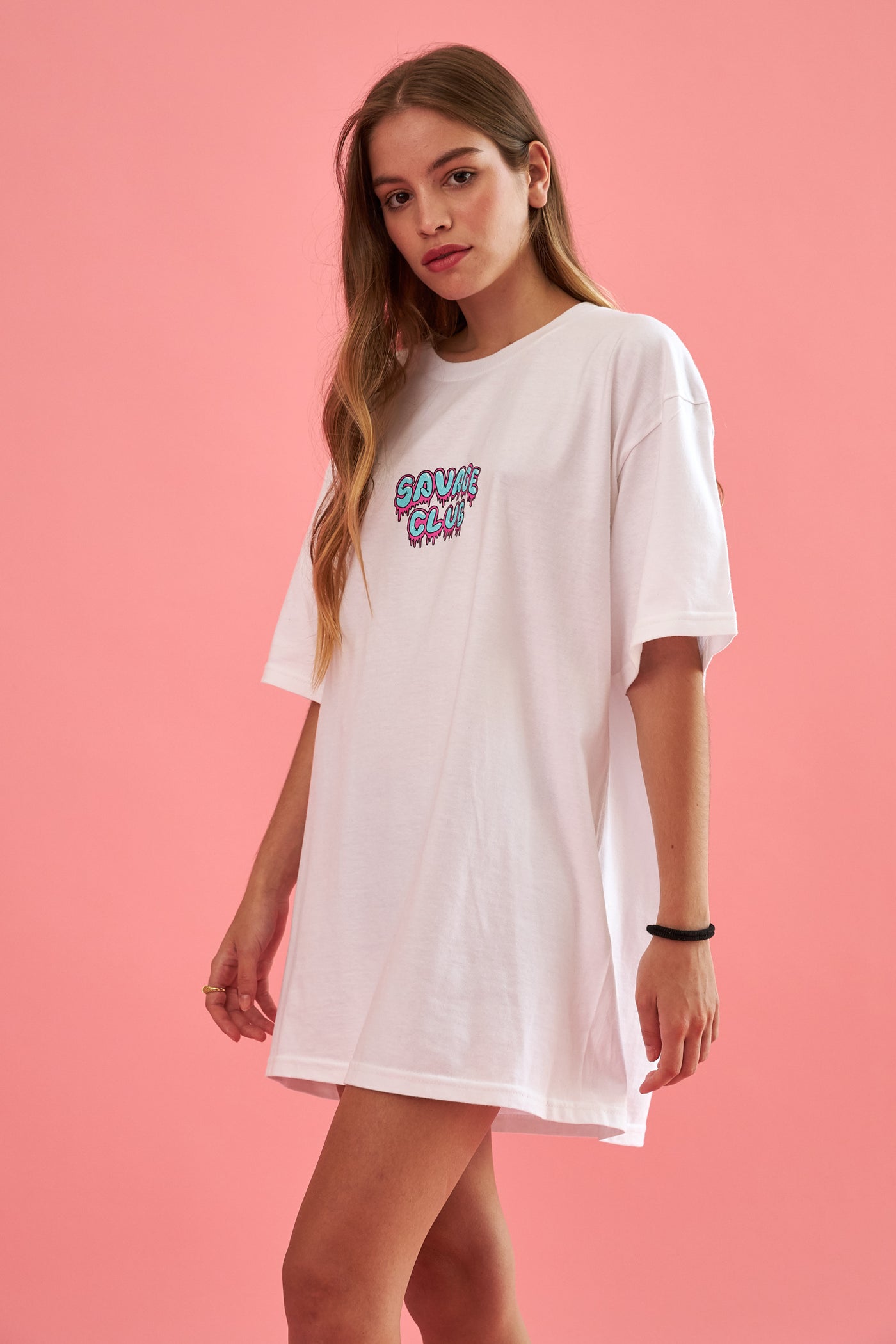 savage club white t-shirt leak logo premium cotton