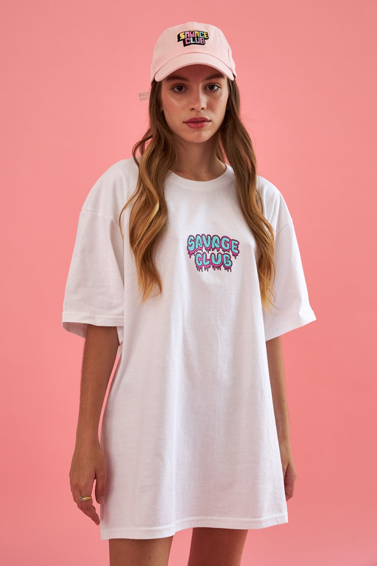 savage club white t-shirt leak logo premium cotton