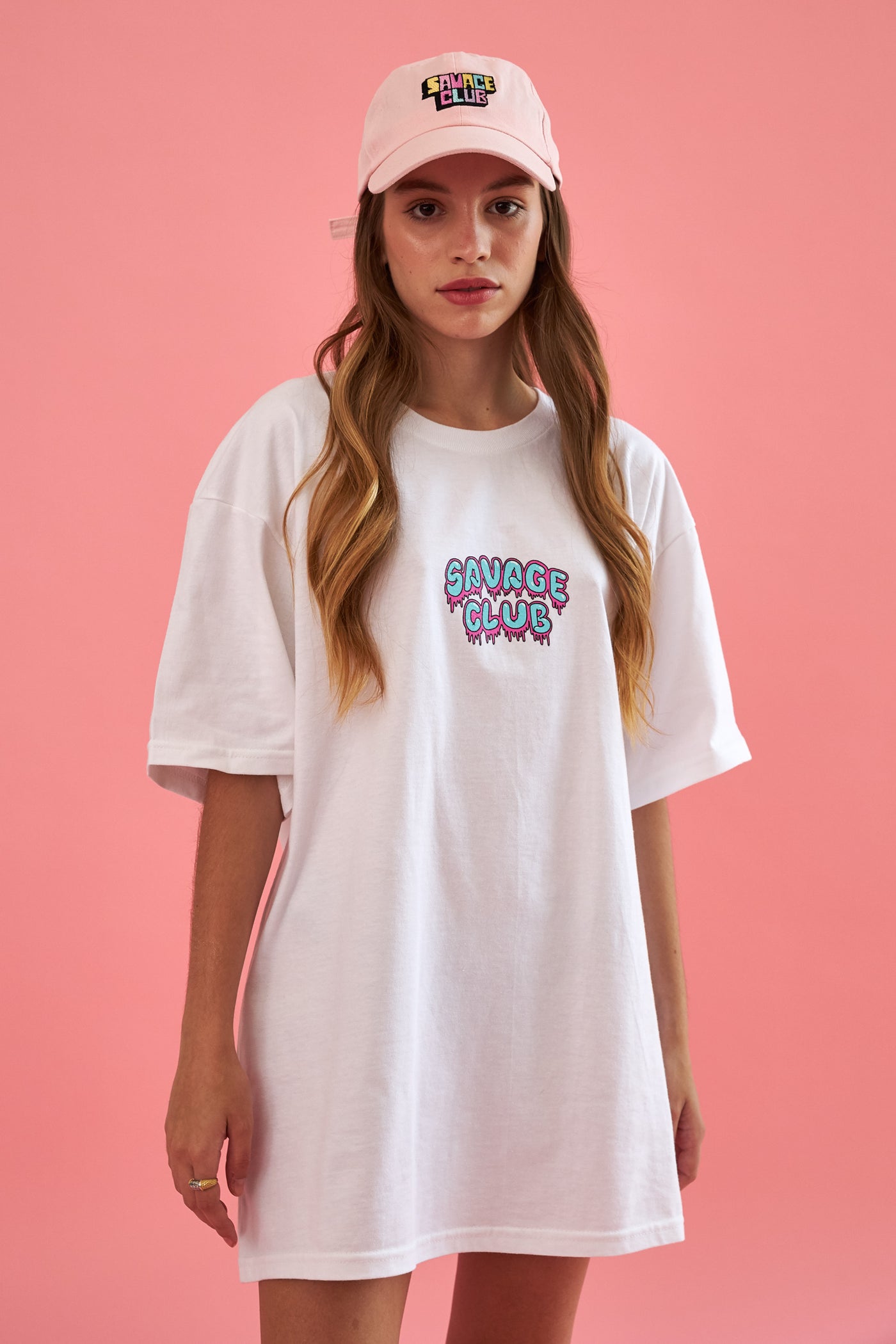 savage club white t-shirt leak logo premium cotton