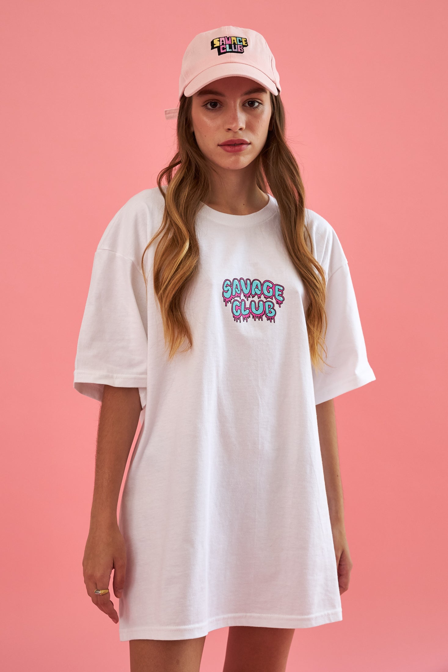 savage club white t-shirt leak logo premium cotton