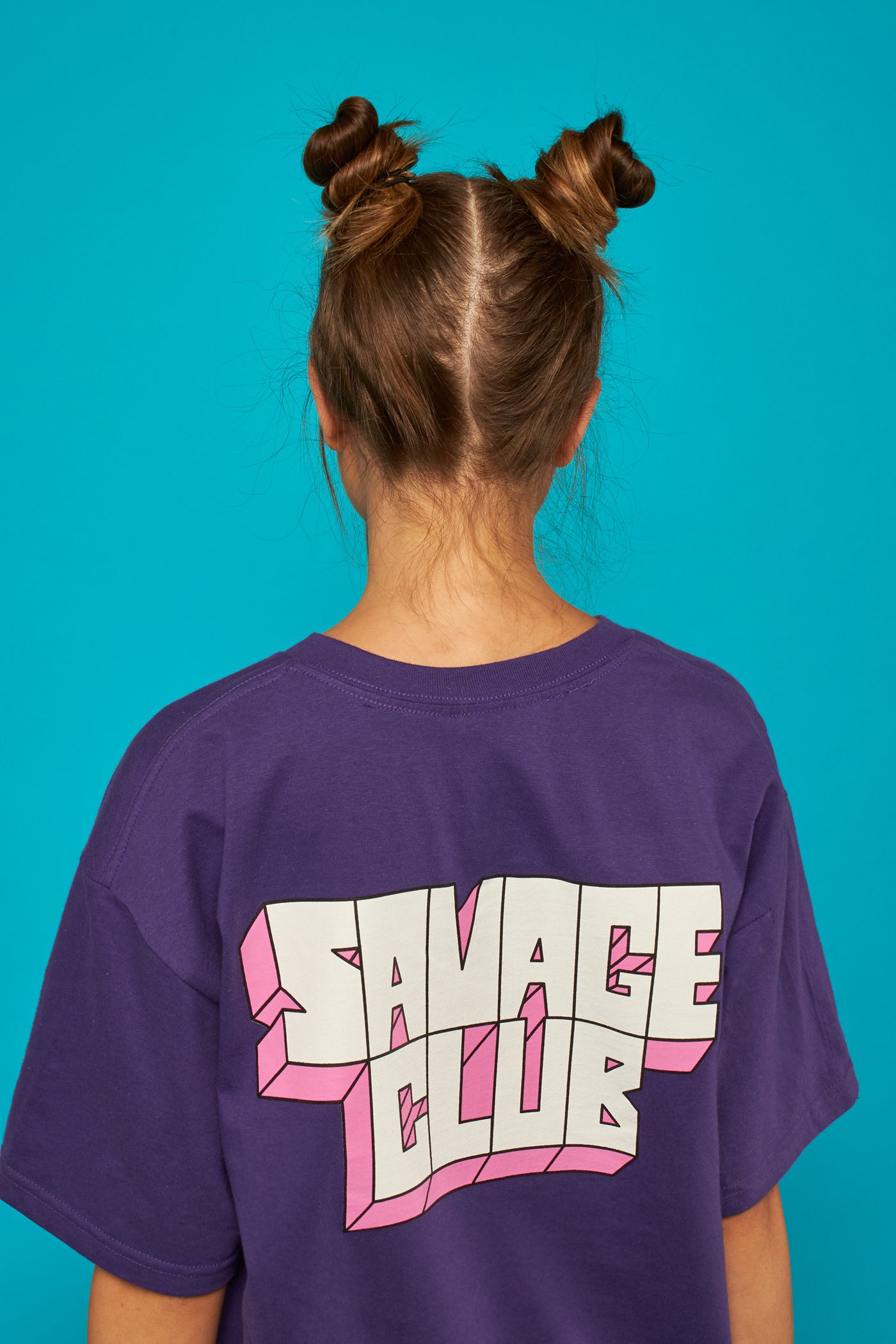 SAVAGE CLUB PURPLE T-SHIRT 3D LOGO