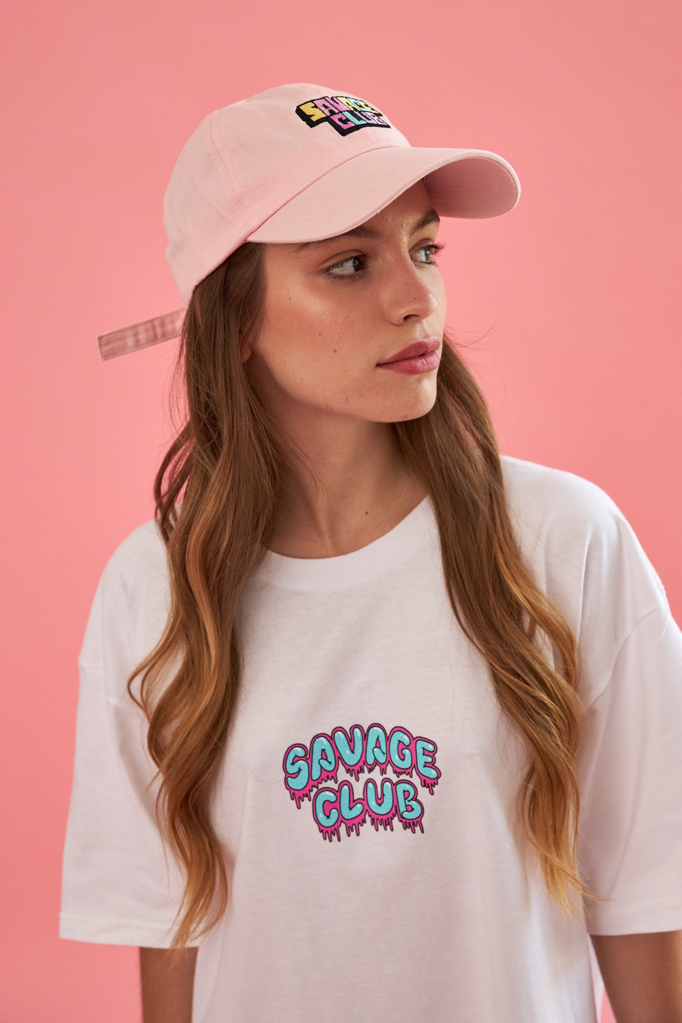 savage club white t-shirt leak logo premium cotton