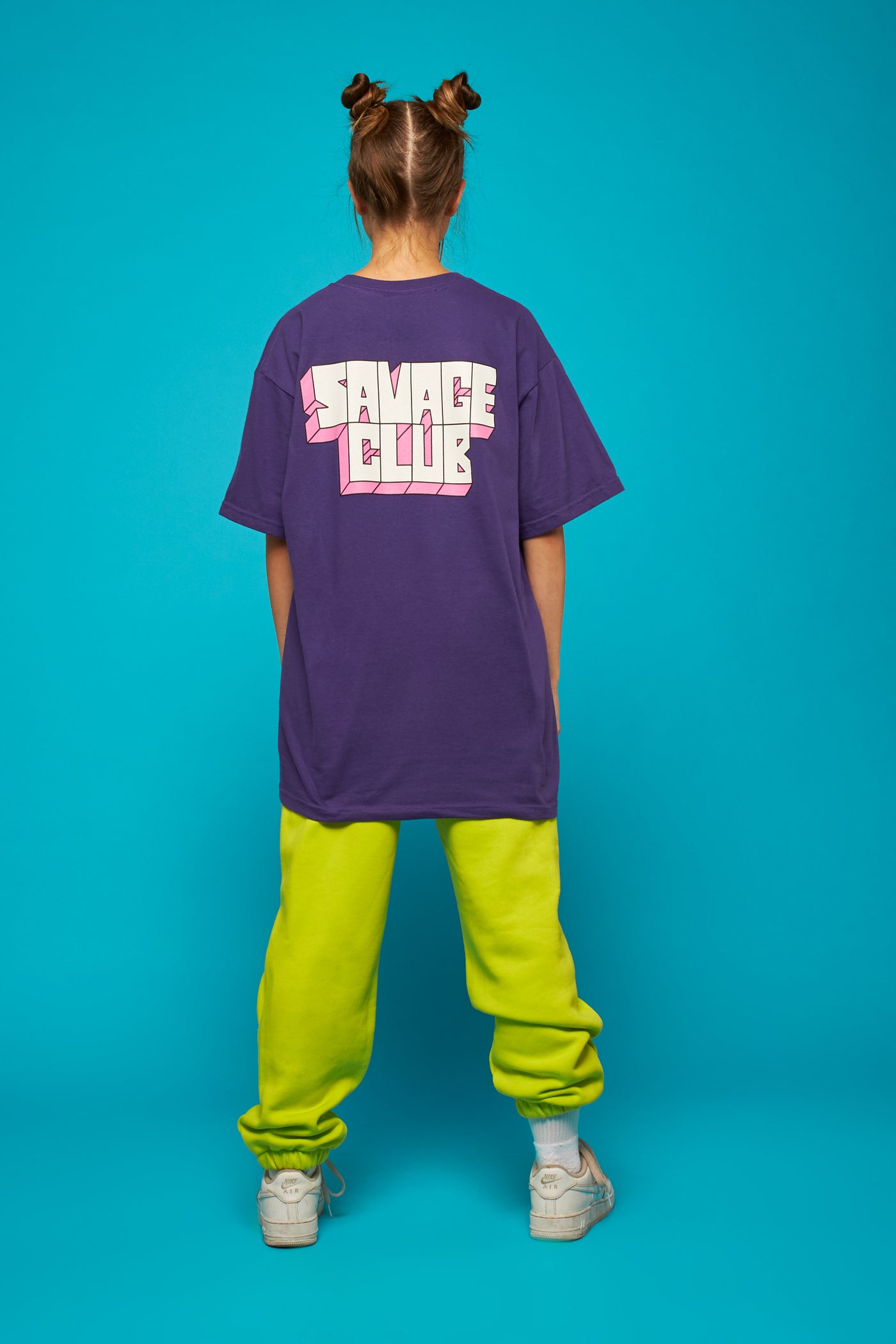 SAVAGE CLUB PURPLE T-SHIRT 3D LOGO