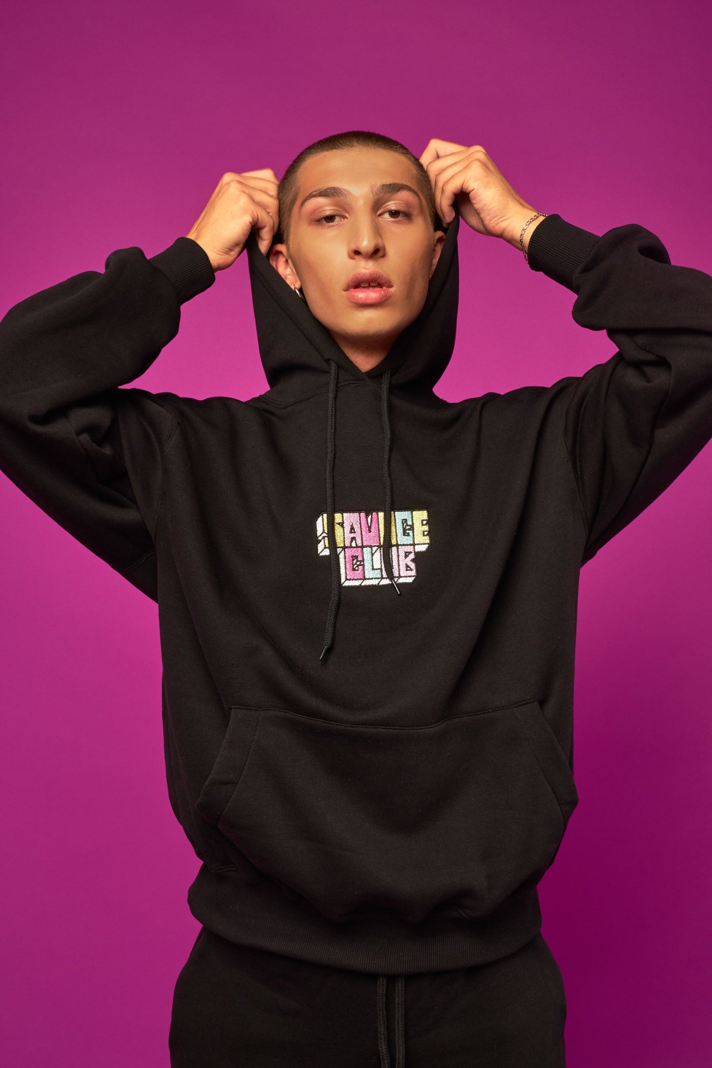 savage club black bottom 3d embroidery logo