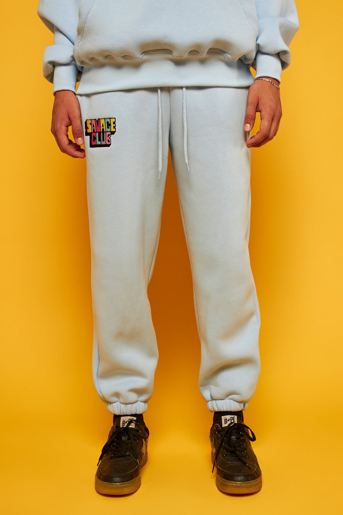 savage club light blue bottom 3d embroidery logo
