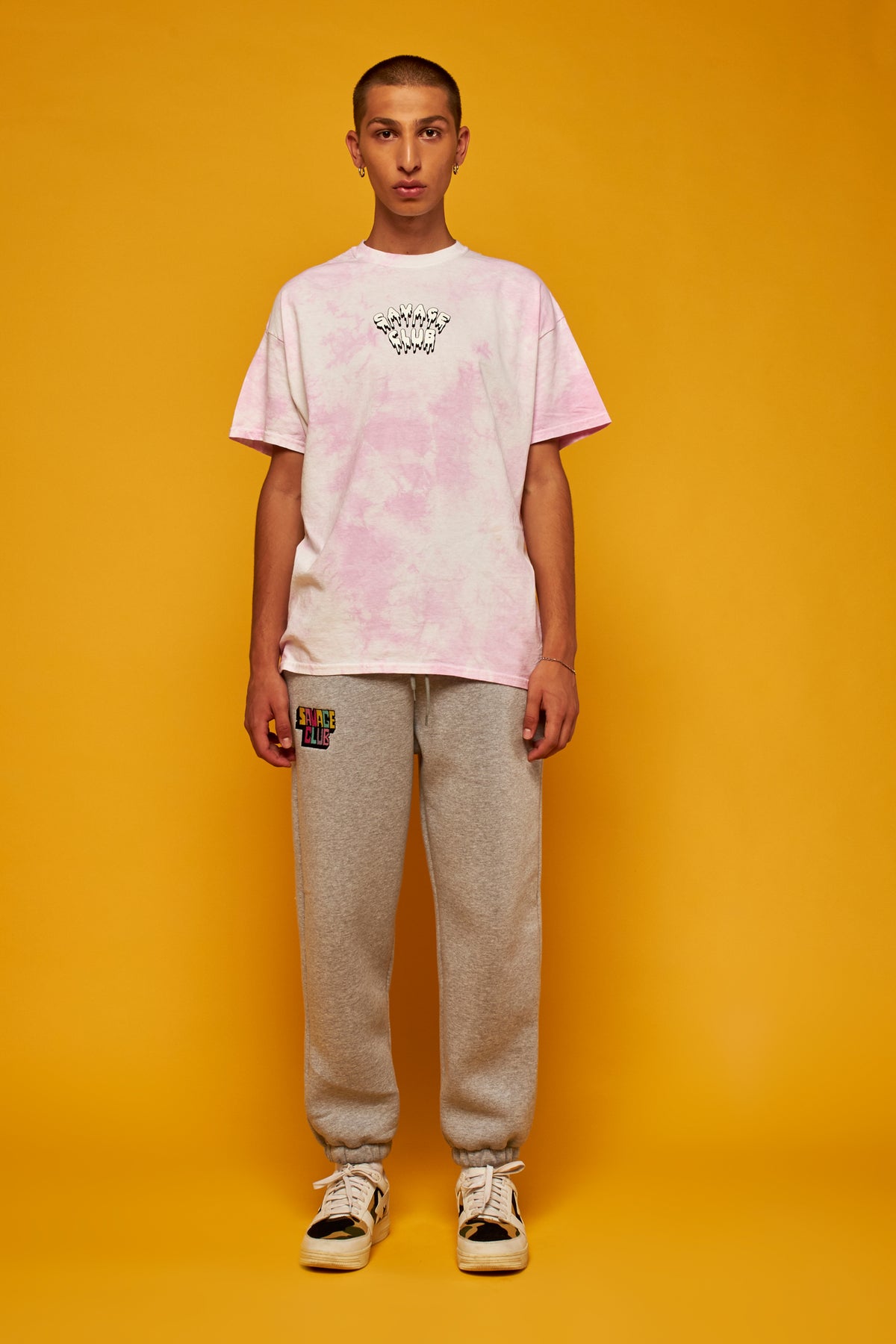 SAVAGE CLUB TIE DYE T-SHIRT LEAK LOGO