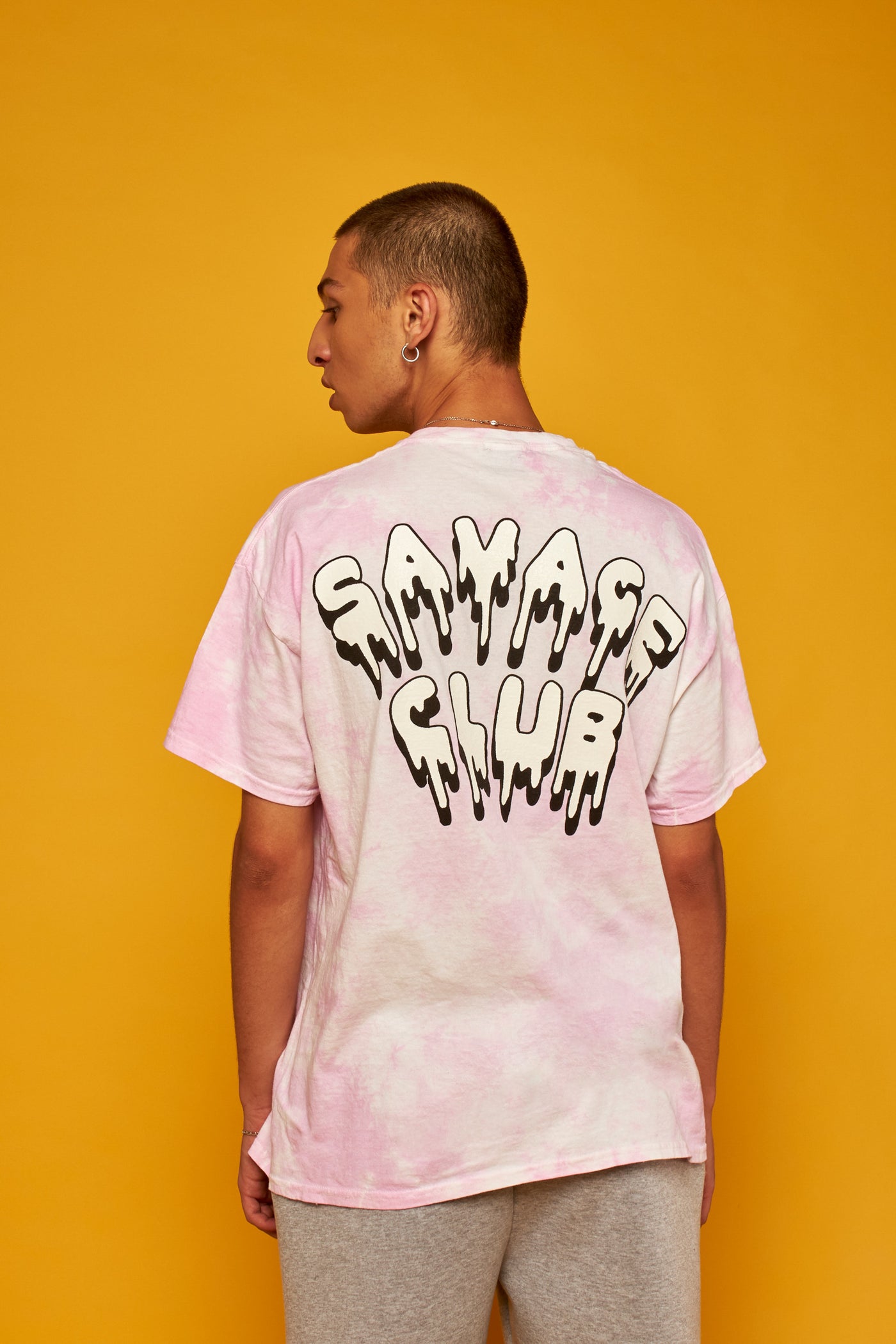SAVAGE CLUB TIE DYE T-SHIRT LEAK LOGO
