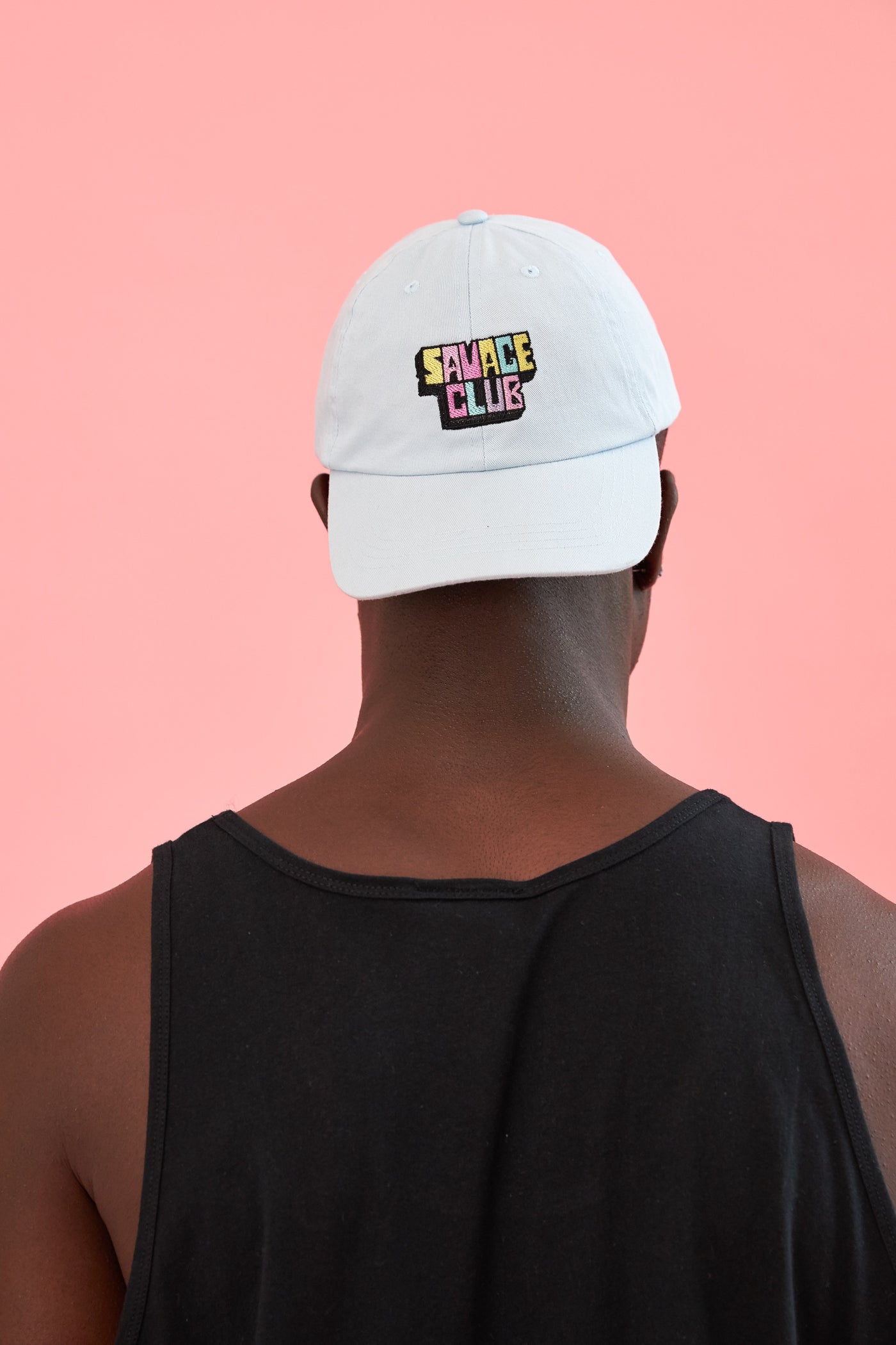 savage club pastel blue baseball cap embroidery logo