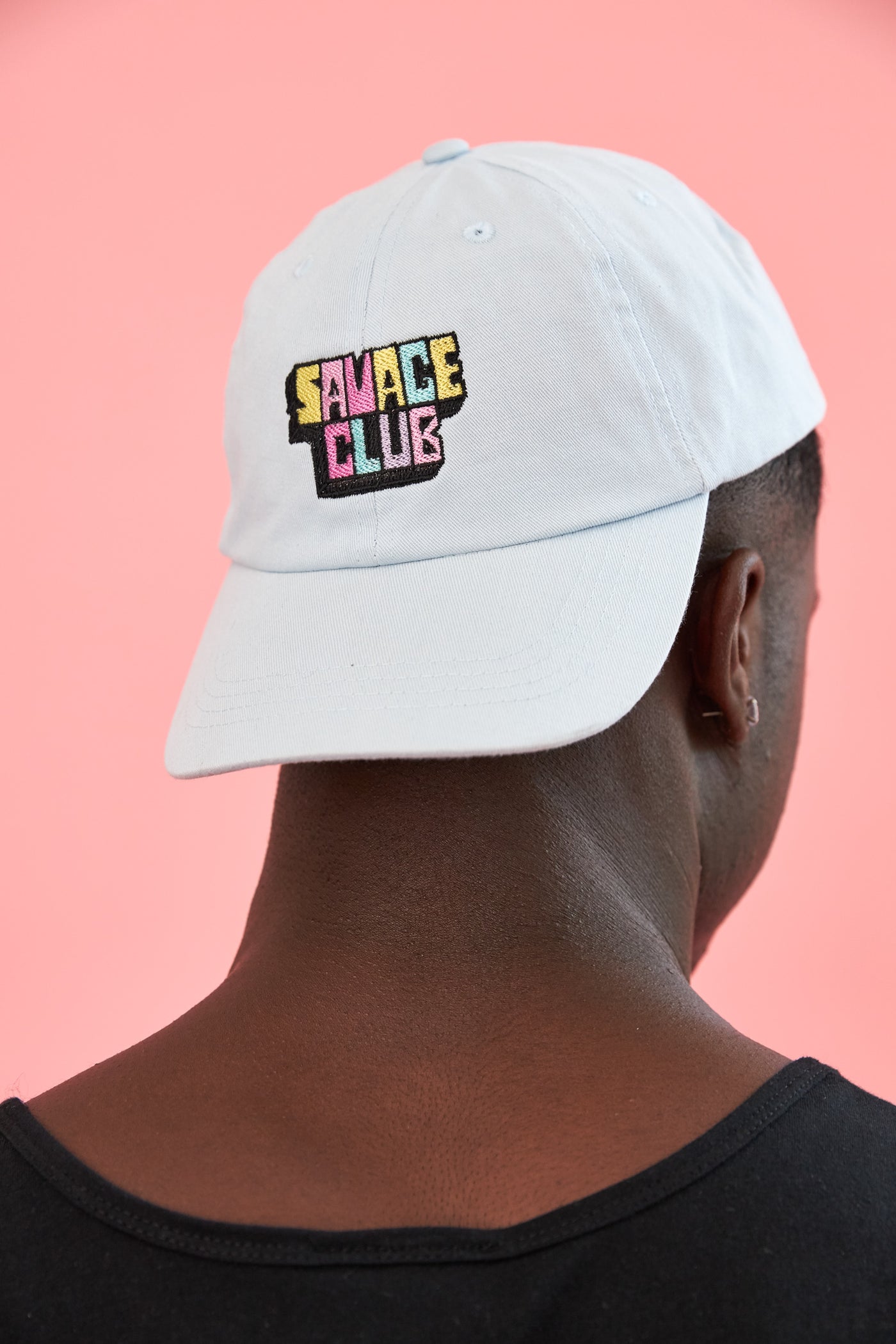 savage club pastel blue baseball cap embroidery logo