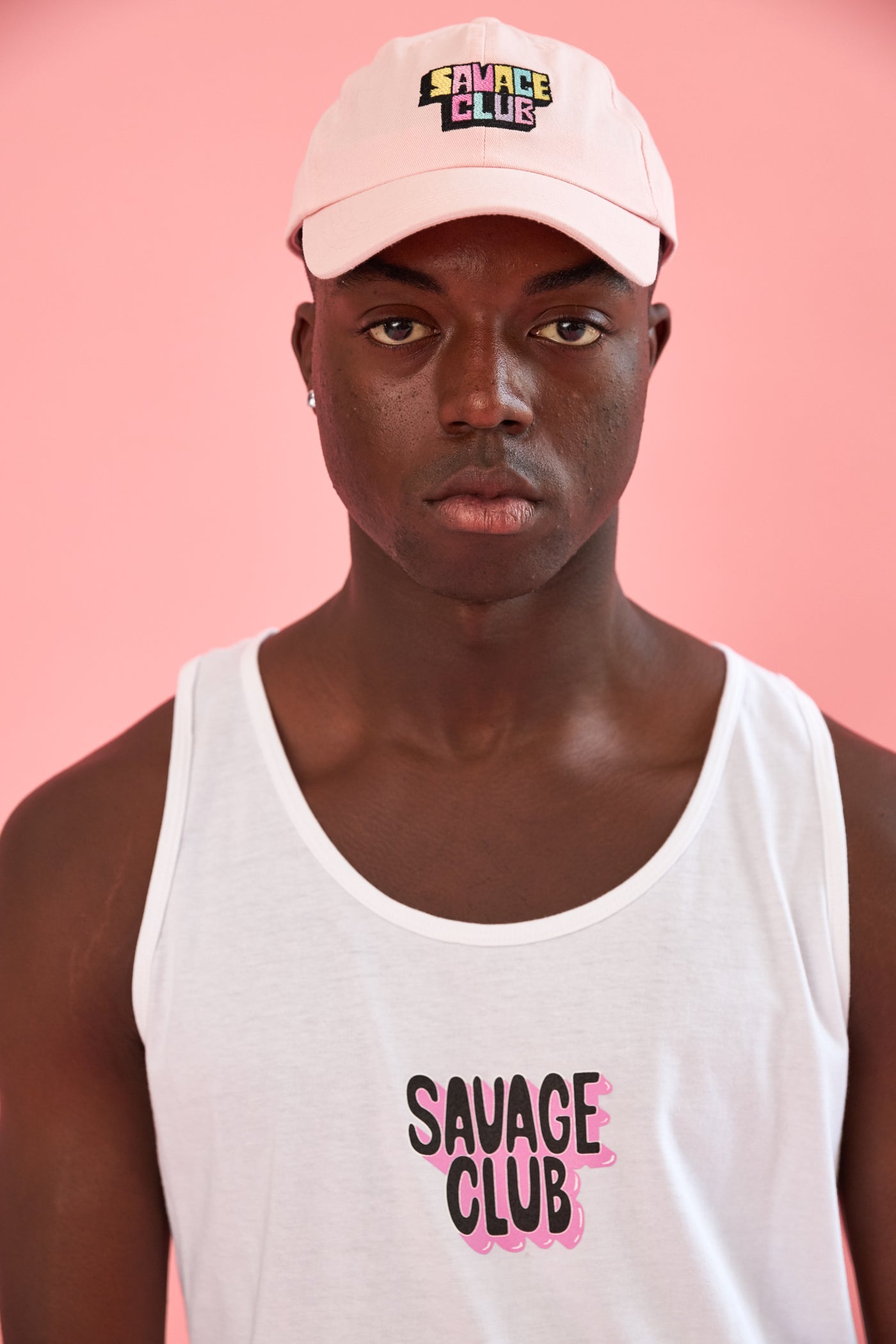 SAVAGE CLUB WHITE TANK TOP T-SHIRT 3D LOGO