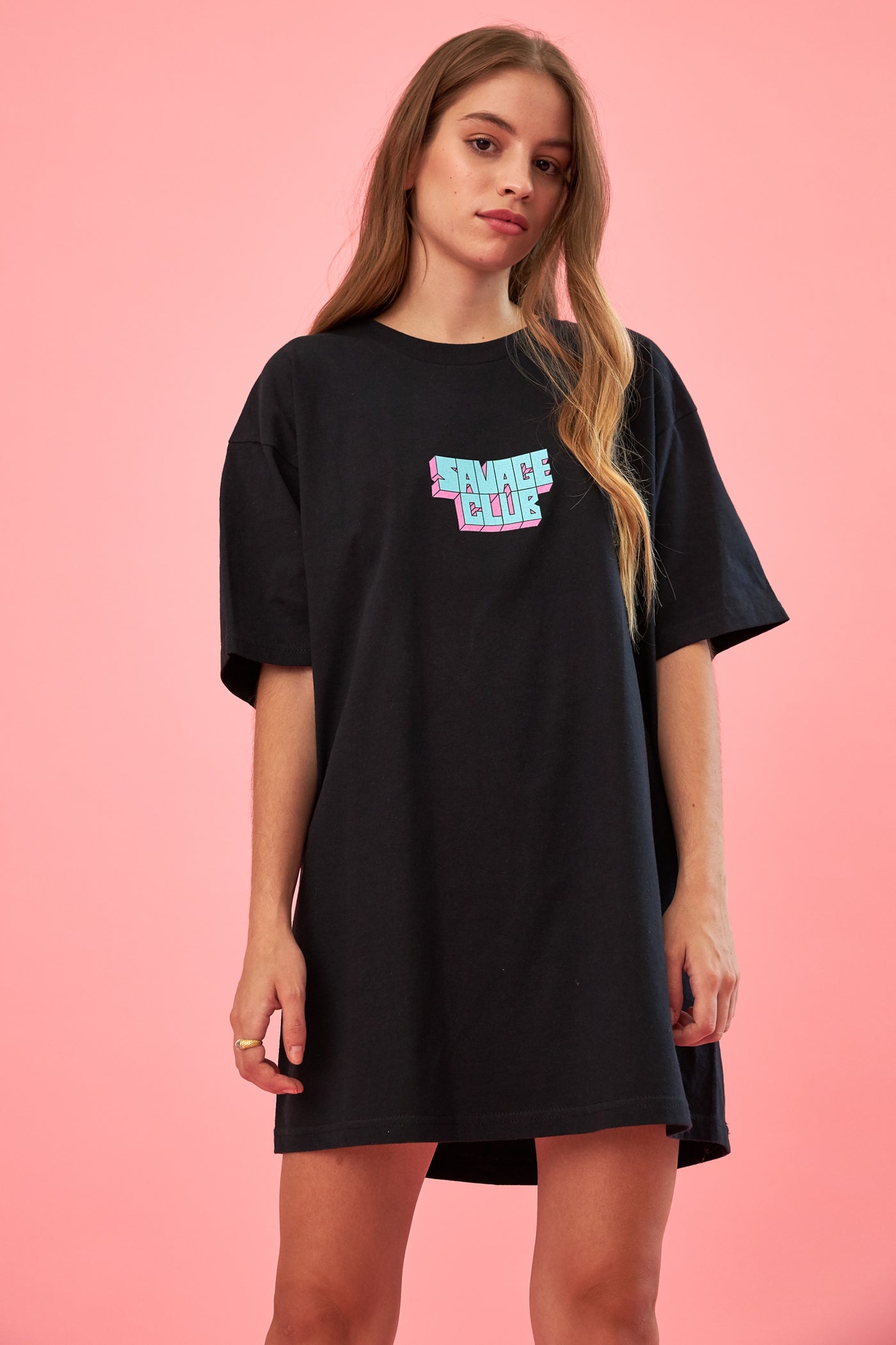 SAVAGE CLUB BLACK T-SHIRT 3D LOGO
