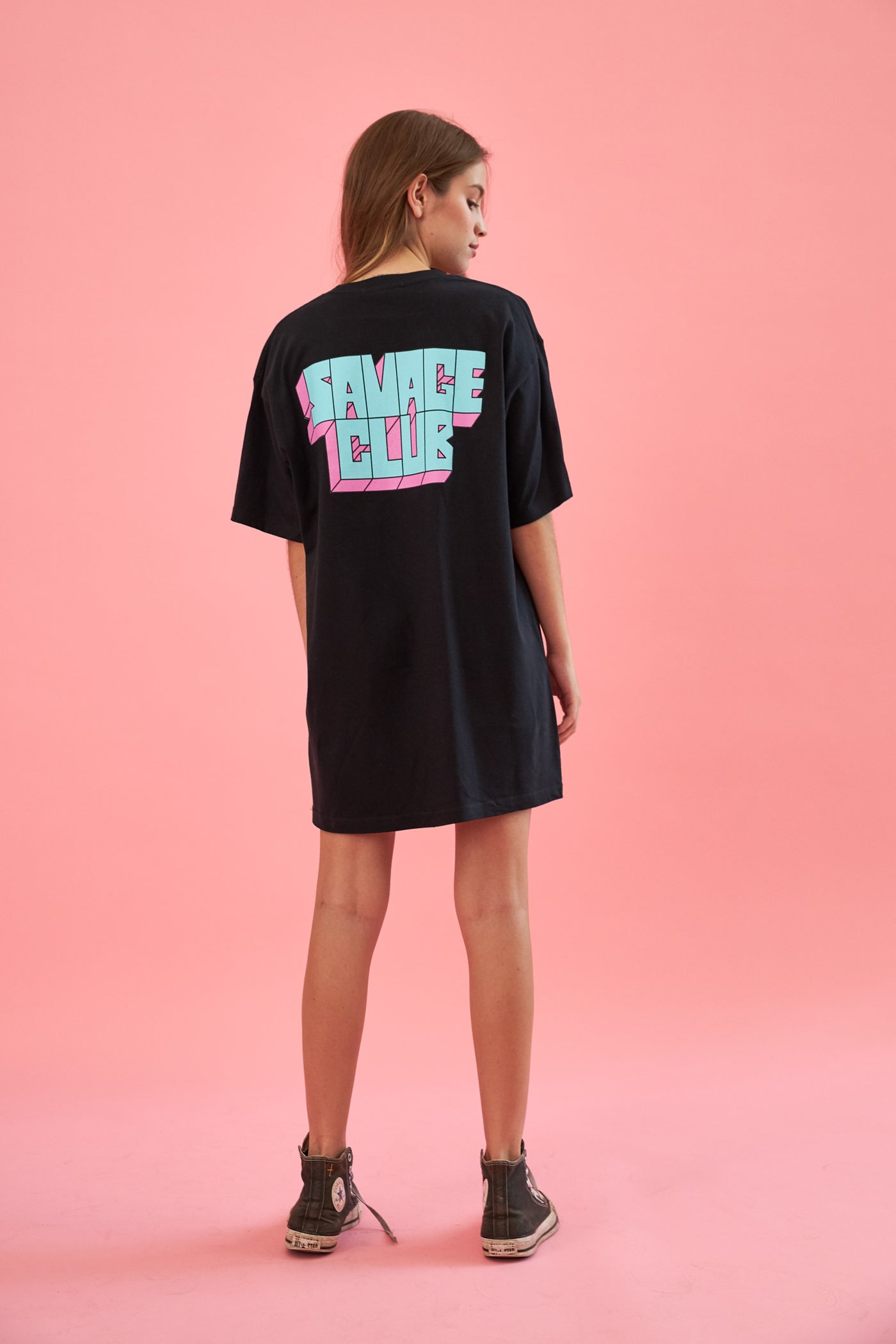 SAVAGE CLUB BLACK T-SHIRT 3D LOGO