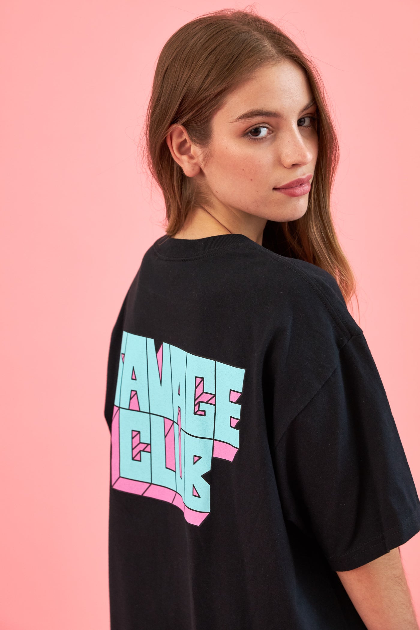 SAVAGE CLUB BLACK T-SHIRT 3D LOGO