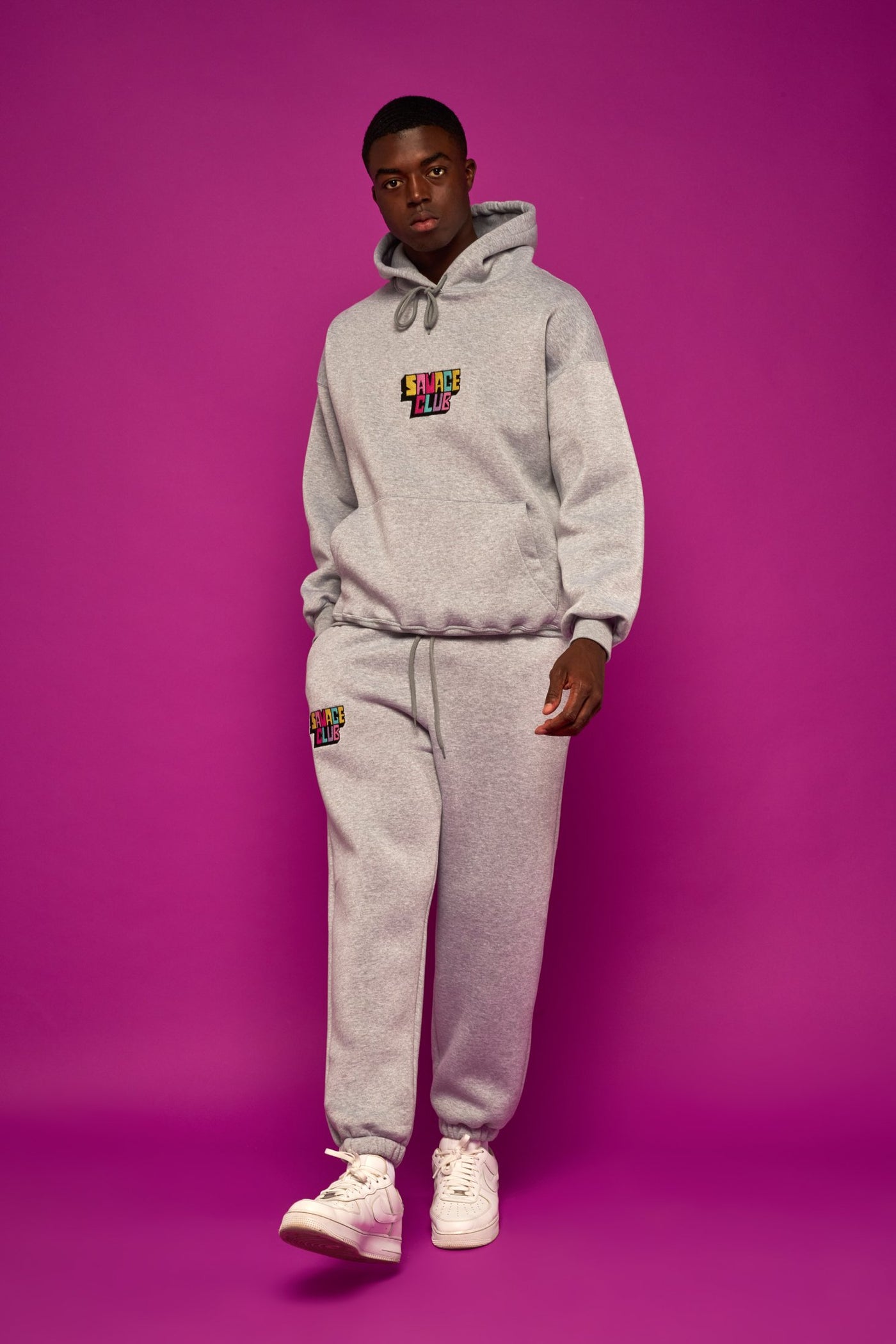 savage club grey bottom 3d embroidery logo