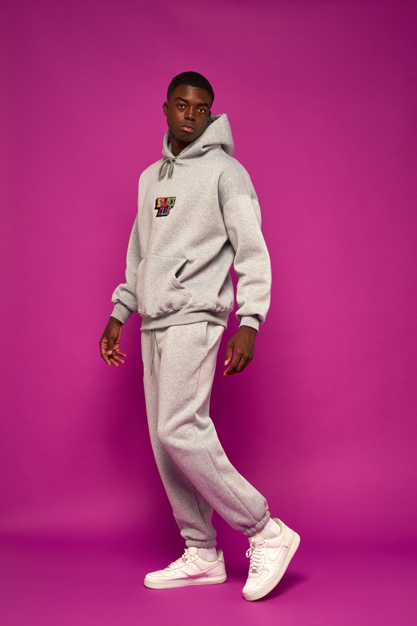 savage club grey bottom 3d embroidery logo
