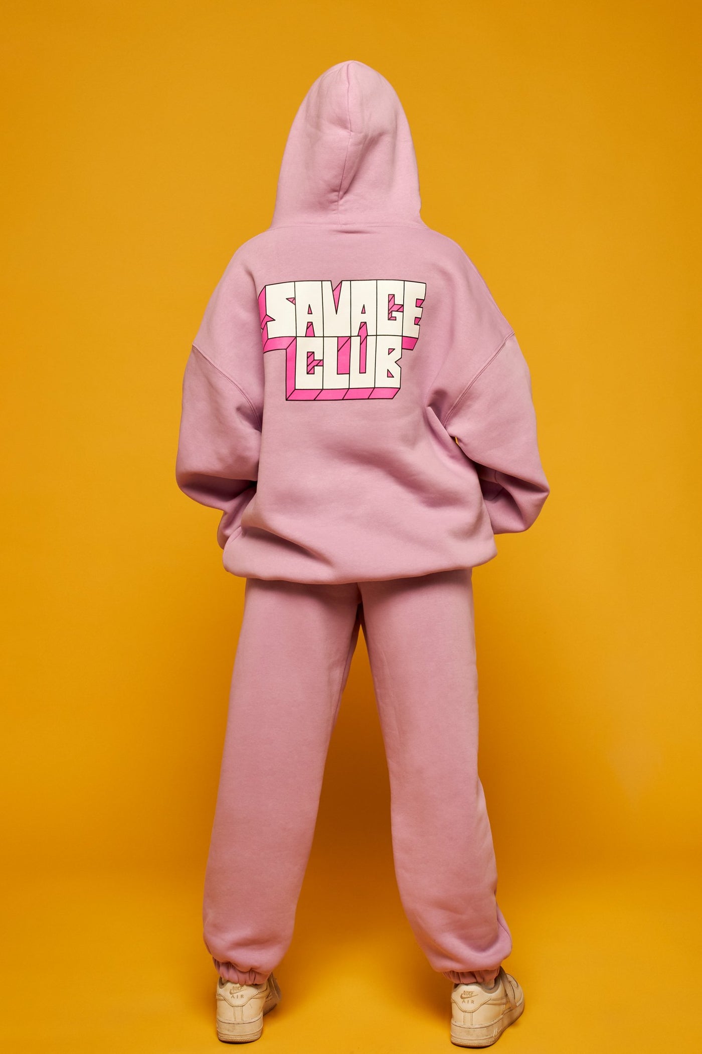 savage club light purple bottom 3d screen print logo