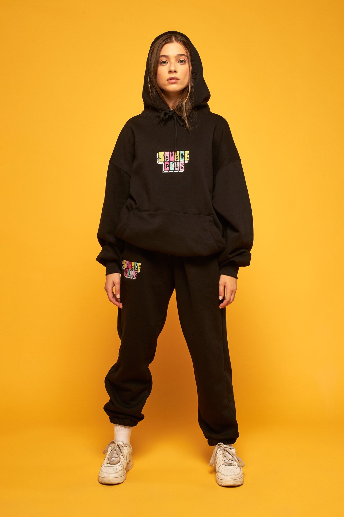 savage club black bottom 3d embroidery logo