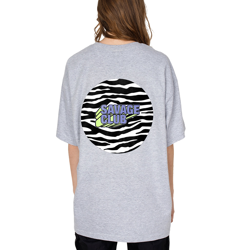 SAVAGE CLUB GREY TSHIRT ANIMAL PRINT