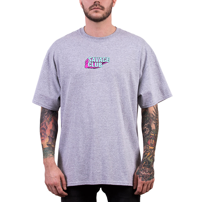 SAVAGE CLUB  ANIMAL PRINT T-SHIRT 3D LOGO
