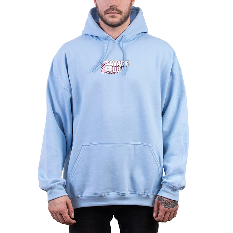 SAVAGE CLUB LIGHT BLUE HOODIE 3D LOGO
