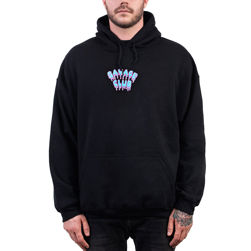 SAVAGE CLUB BLACK HOODIE LEAK LOGO
