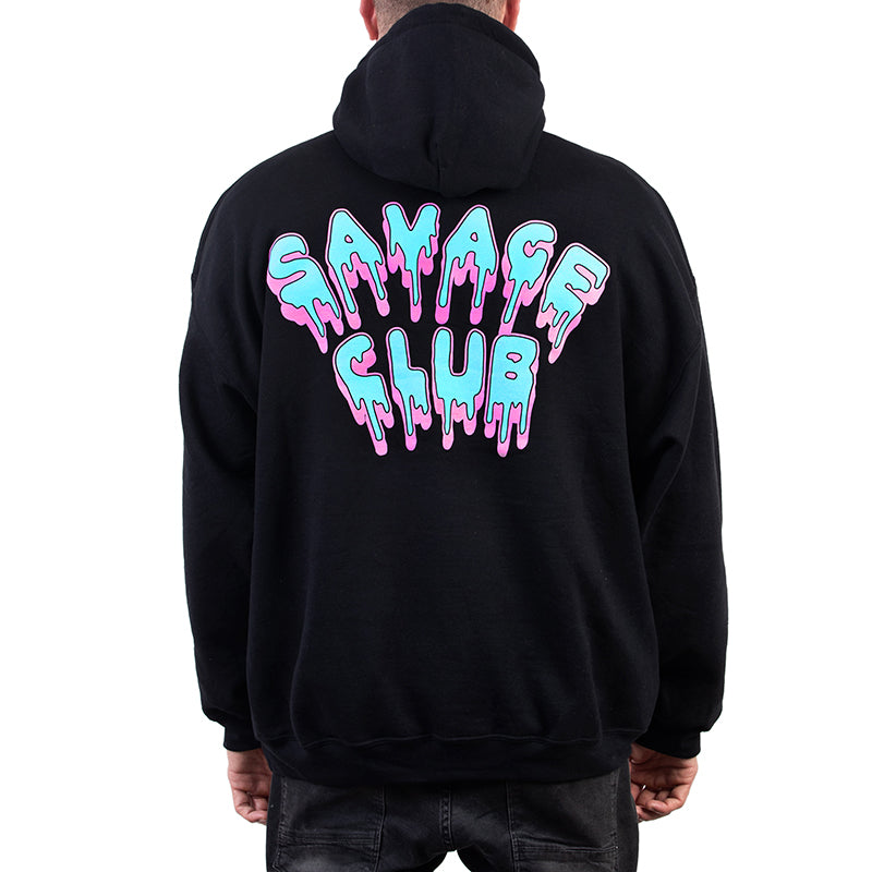 SAVAGE CLUB BLACK HOODIE LEAK LOGO